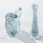 Flaschen mit Aquarellfarbe
